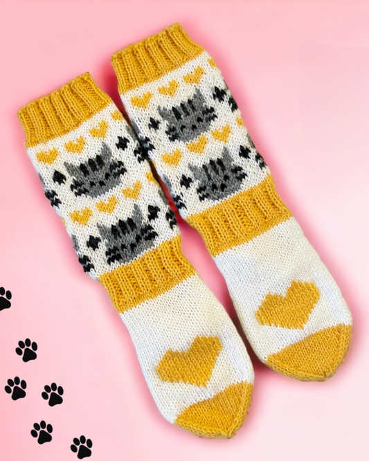 Lasten Kisut-kirjoneulevillasukat. Neuleohje.