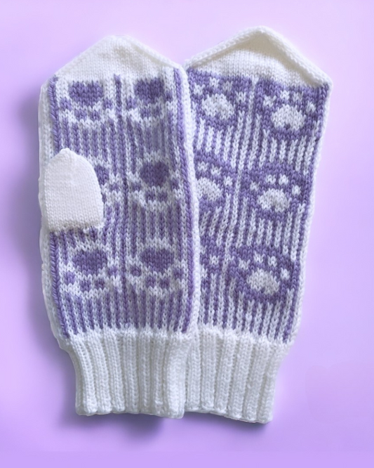 Lulu kirjoneule lapaset. Neuleohje.